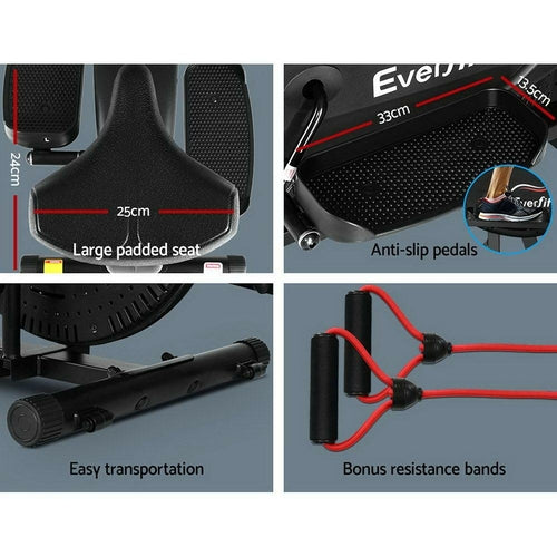 4-in-1 Exercise Bike & Elliptical - Complete Cardio System Gym Equipment Ruck2Rise EB-F-ELLI-03-4IN-BK-05