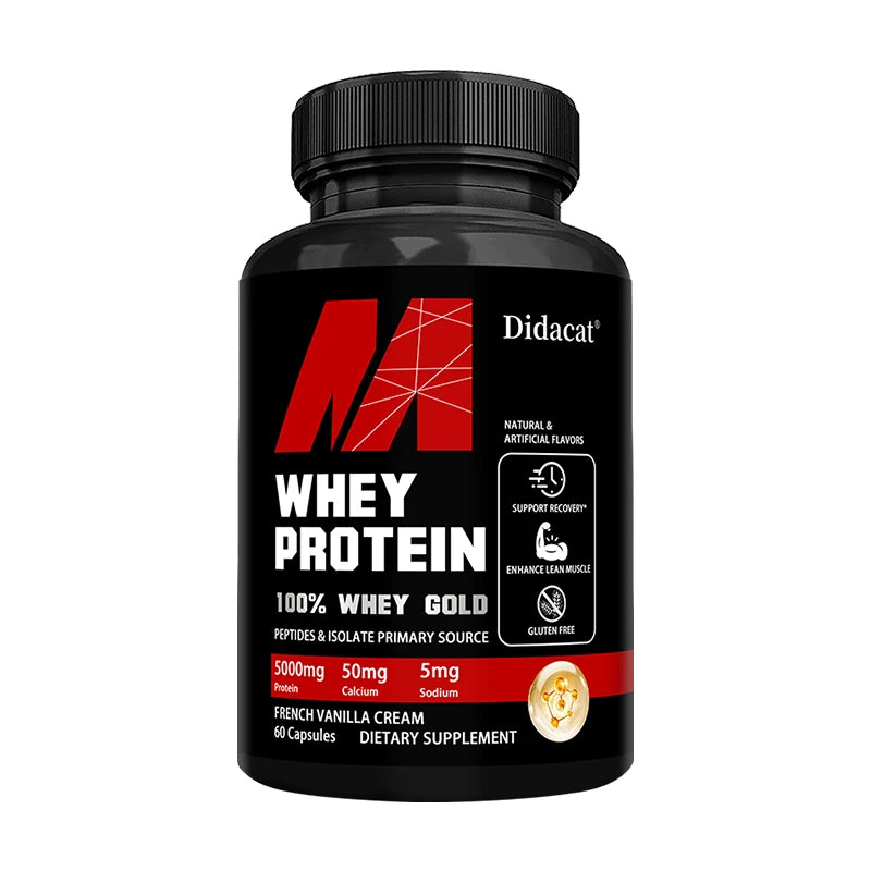 Whey Protein Capsules - Convenient Protein On The Go 60 count-1 bottle Ruck2Rise S02ba1cc963664facbd567547c7ae5fb20