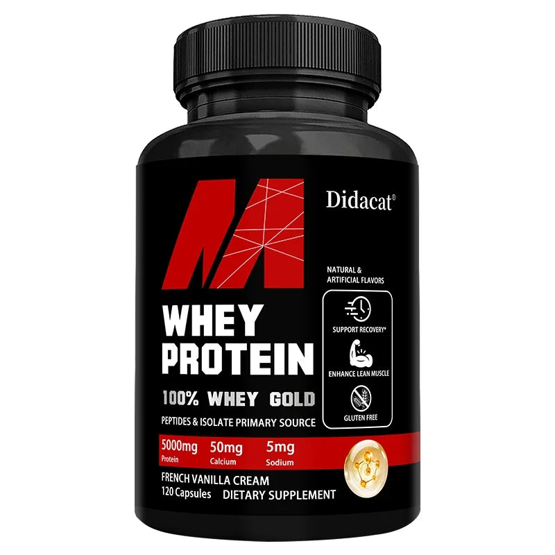 Whey Protein Capsules - Convenient Protein On The Go 120 count-1 bottle Ruck2Rise S102f229dfdc34a839c09b4530e2401ef8