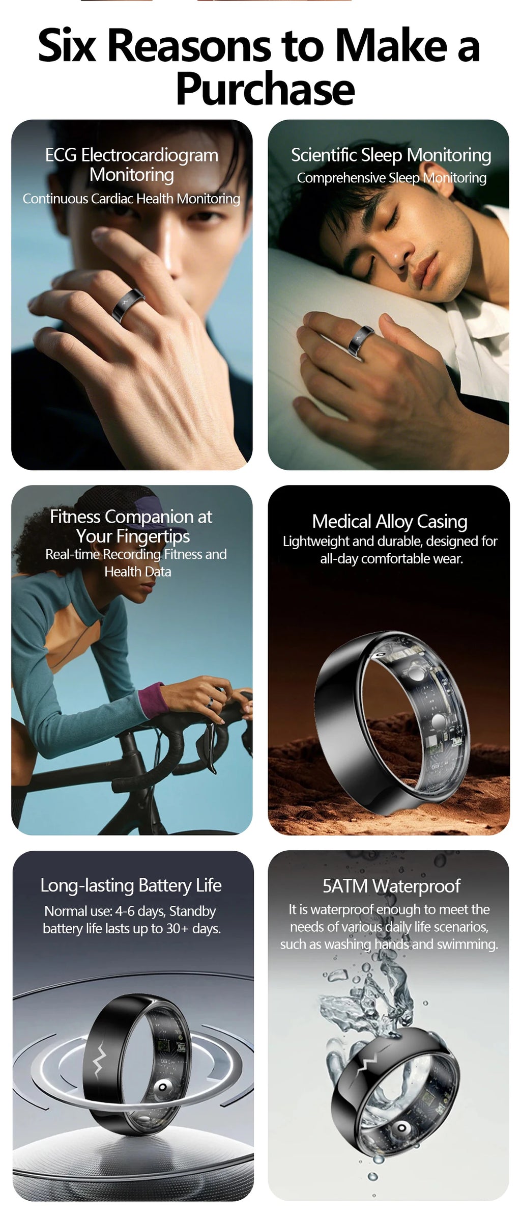 AI ECG Smart Ring - Advanced Health Monitoring You Can Wear Ruck2Rise S230d1e33e85f497c8f674fc1fa650046P