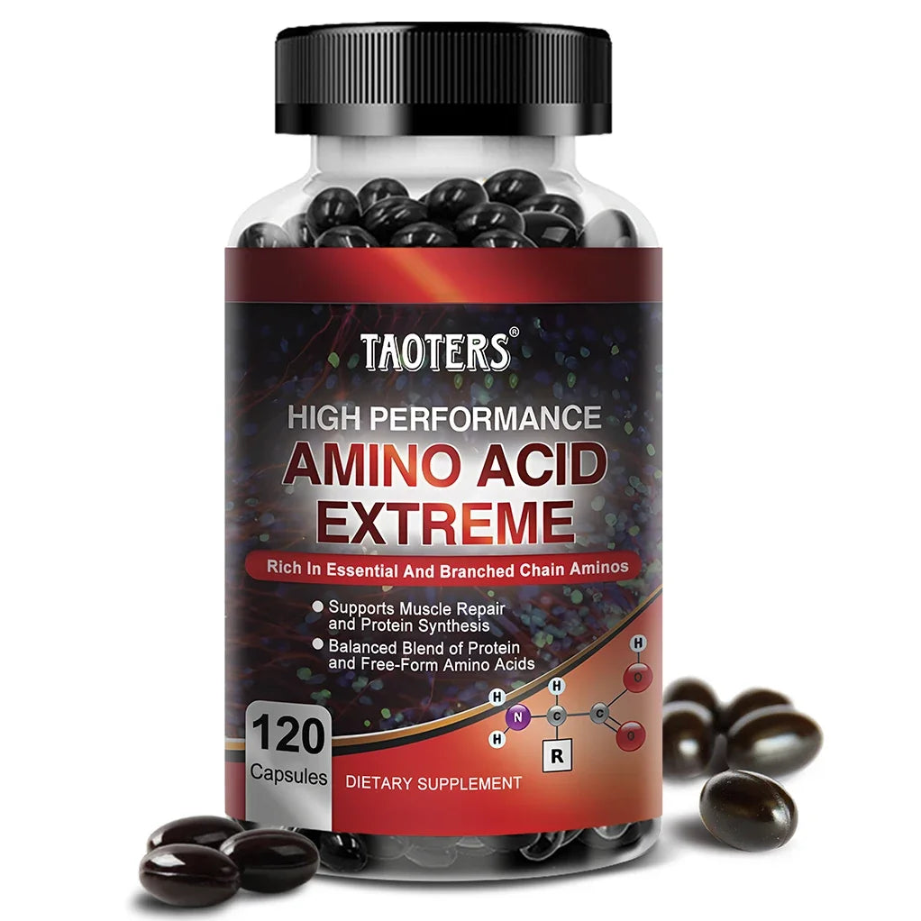 Advanced Bodybuilding Amino Acid Capsules- Helps Increase Strength, Endurance, Protein Synthesis, Build Muscle Mass, Abs, Energy 120 count-1 bottle Ruck2Rise S3882e5ec13b84ba58d48ecc87b22dc5cU