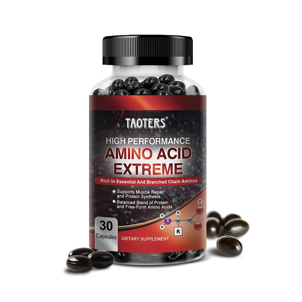 Advanced Bodybuilding Amino Acid Capsules- Helps Increase Strength, Endurance, Protein Synthesis, Build Muscle Mass, Abs, Energy 30 count-1 bottle Ruck2Rise S406325cf9f7a443ebff50bf9e99b559bx