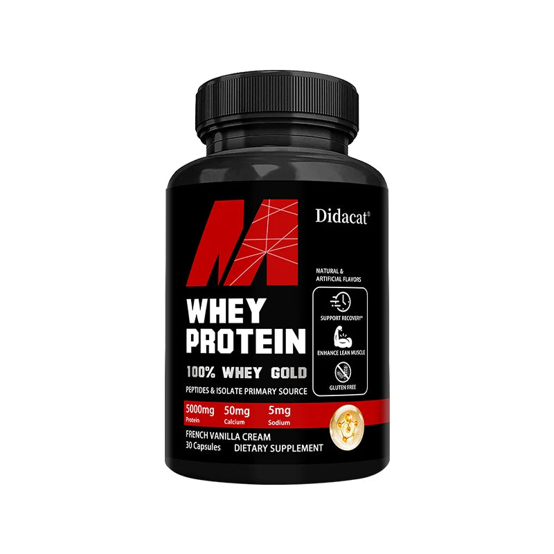 Whey Protein Capsules - Convenient Protein On The Go 30 count-1 bottle Ruck2Rise S48a434c6b0d041f3a2ede5eac52517eap