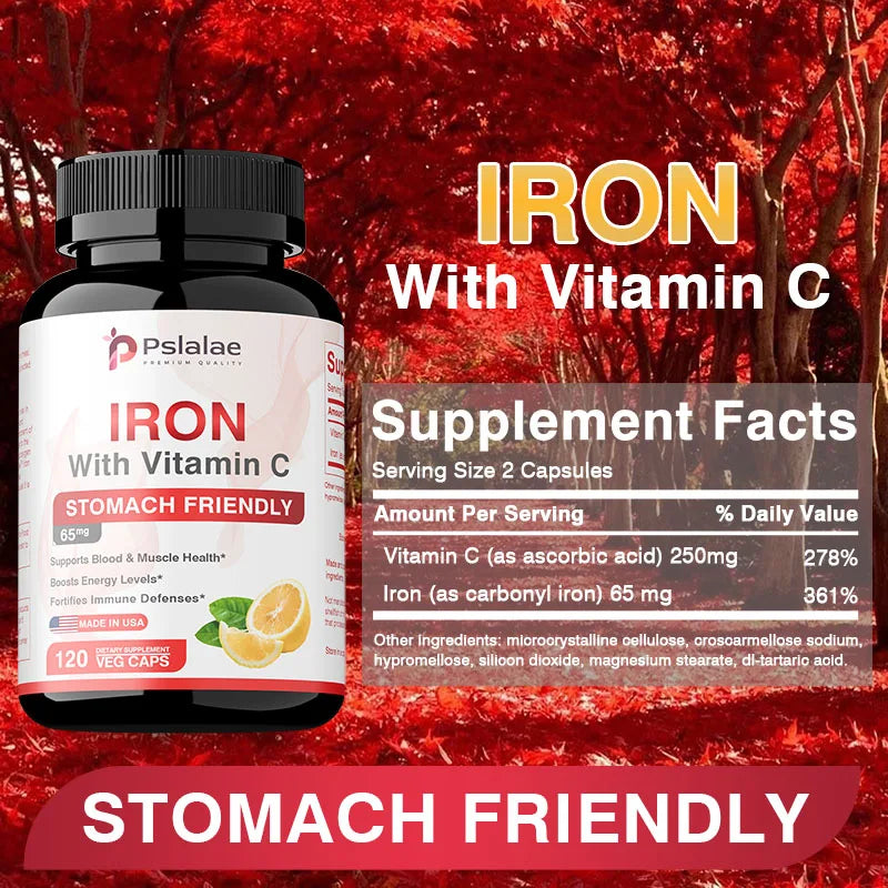 Iron Supplements - Help Maintain A Healthy Immune System and Brain Health, Boost Energy Levels and Fight Fatigue, Relieve Anemia Ruck2Rise S4e620bb2ae5049ac81fcde3b9a4206f5V