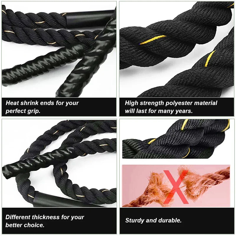 Power Training Battle Rope for Home Gym Workouts Fitness OBA S55bde9b6ee62477db5de4471f694ed86p
