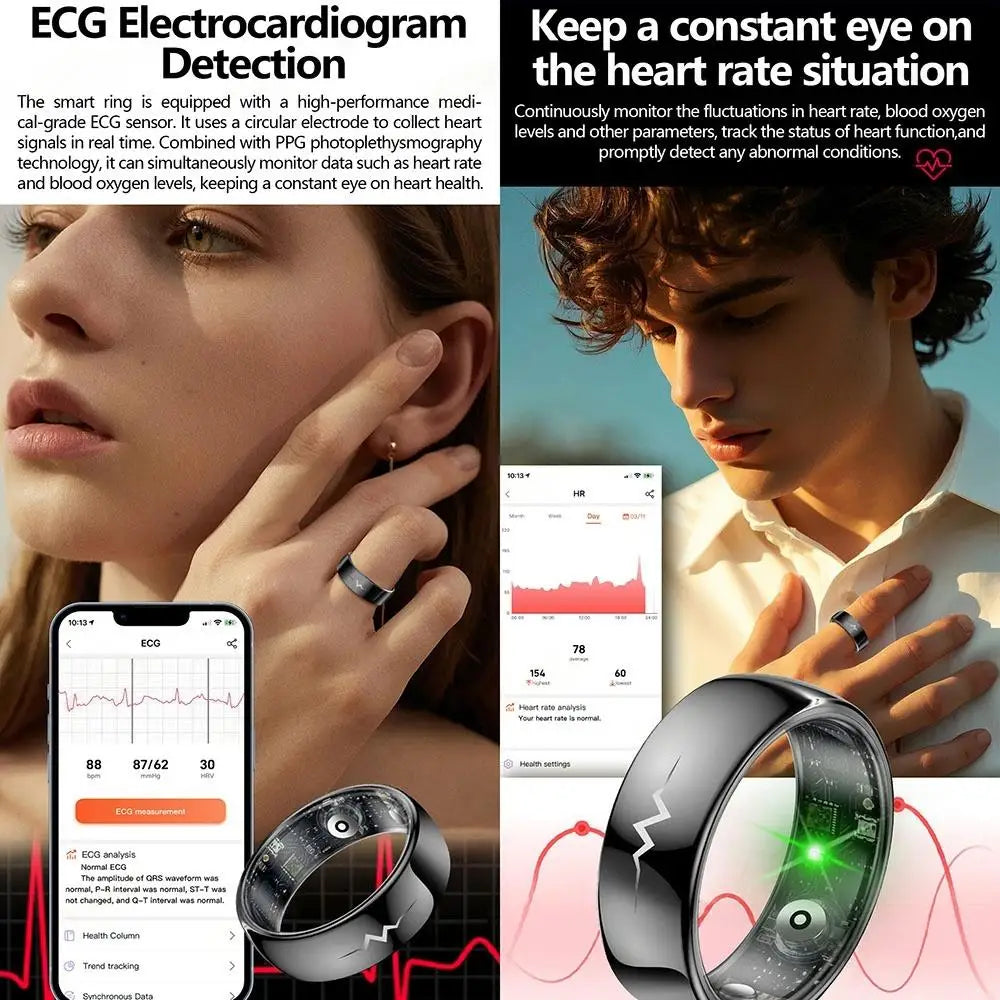 AI ECG Smart Ring - Advanced Health Monitoring You Can Wear Ruck2Rise S660c0a631fa6466e9ef48635211d620bQ