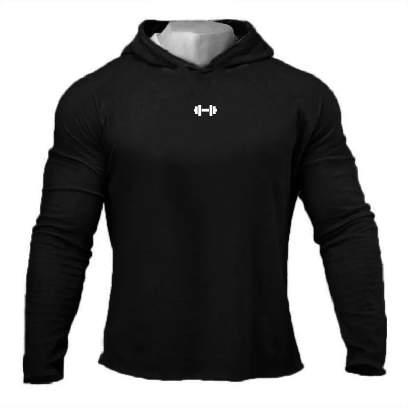 Long Sleeve Hooded Gym Shirt - All-Season Performance Wear Black Ruck2Rise S7968d3f34c50400fbc4d3f16c061dbb1e