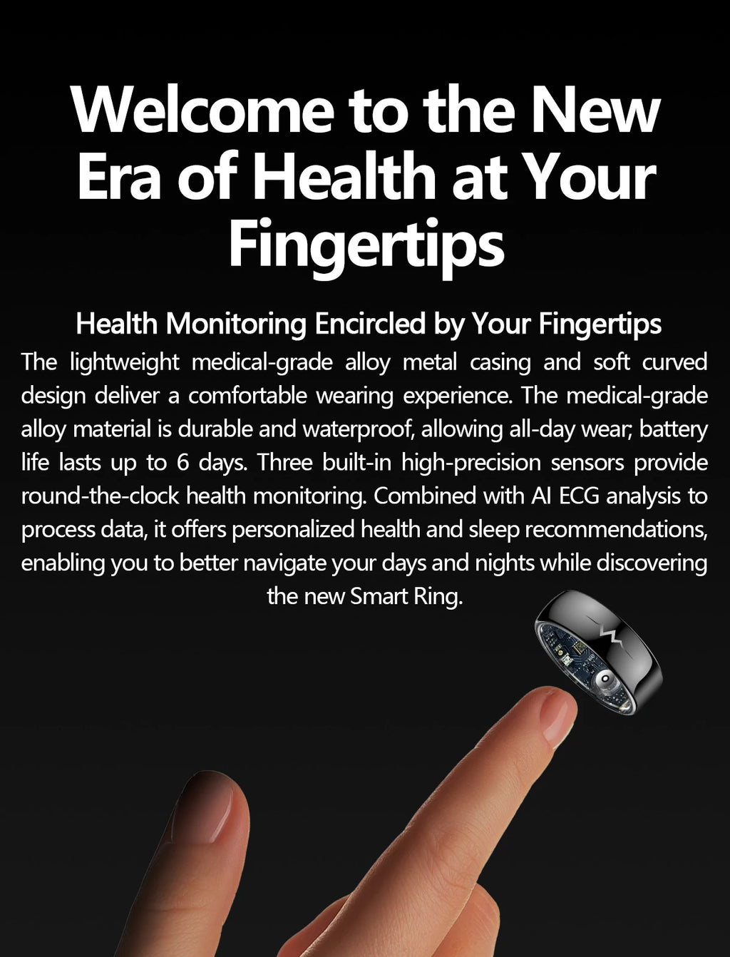 AI ECG Smart Ring - Advanced Health Monitoring You Can Wear Ruck2Rise S93c0b2d28d33400ebe22a490954401f4t