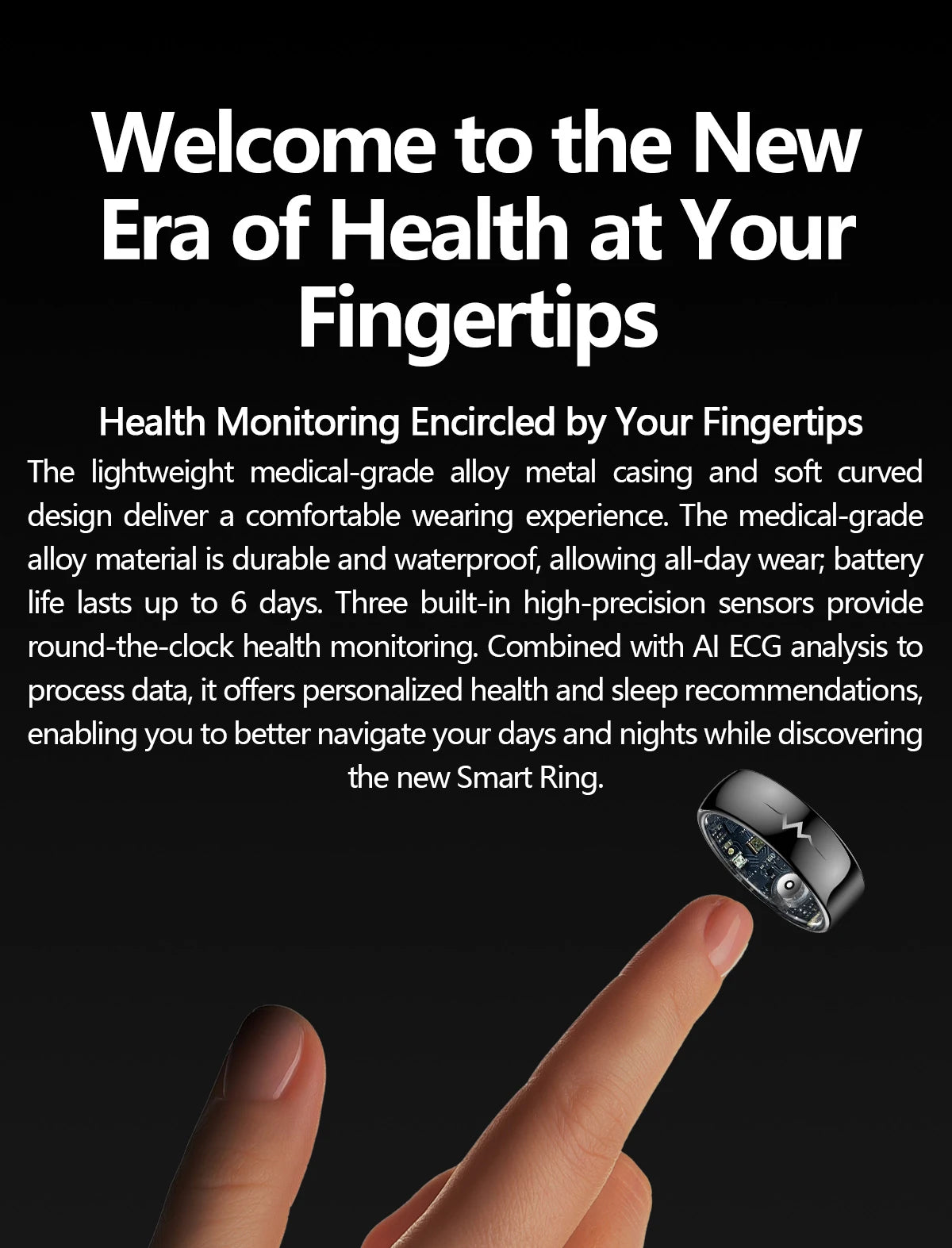 AI ECG Smart Ring - Advanced Health Monitoring You Can Wear Ruck2Rise S93c0b2d28d33400ebe22a490954401f4t