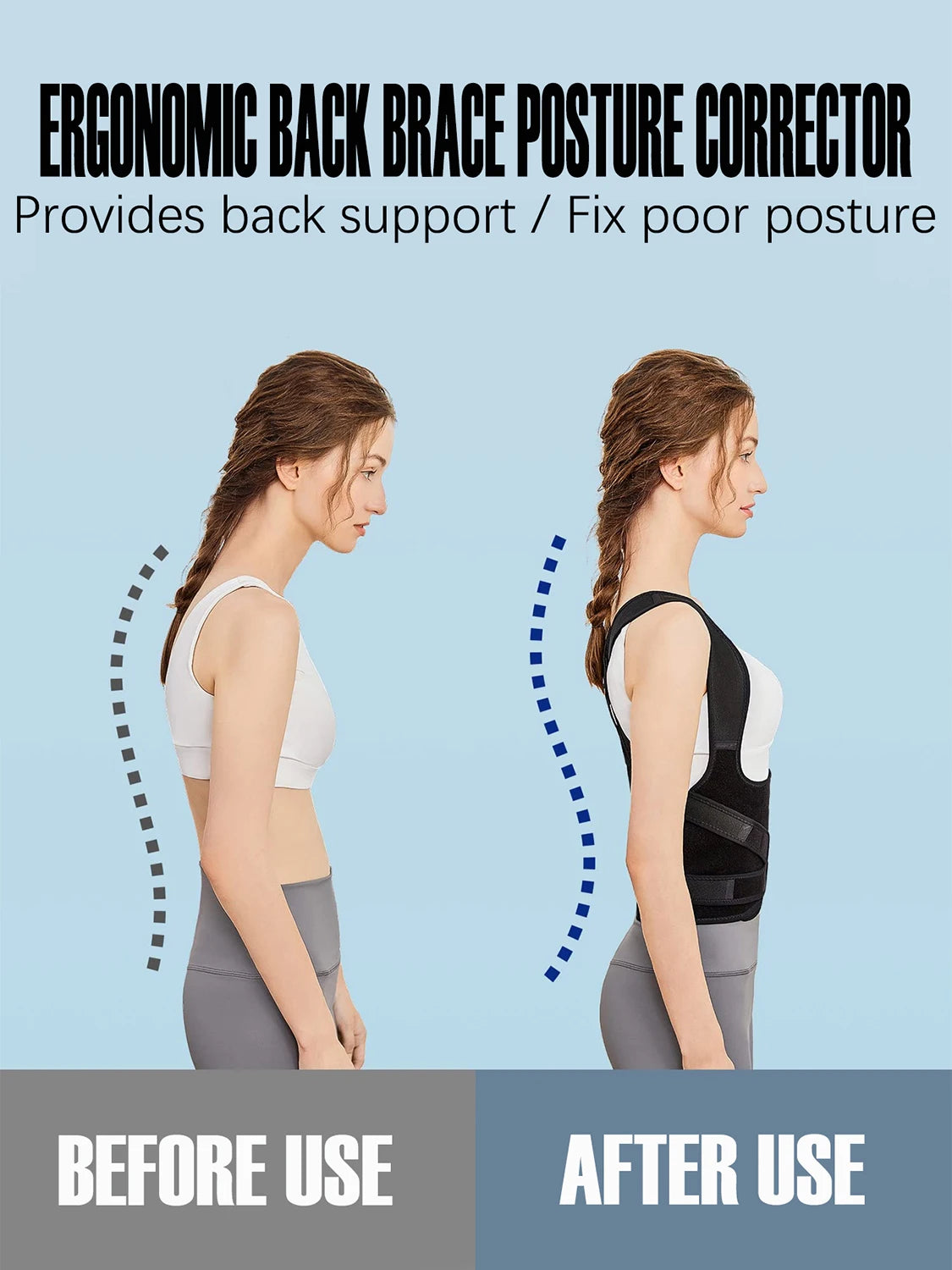 Posture Corrector Back Brace - Relieve Pain, Stand Taller Ruck2Rise Sc4228e349b584bad9f13d21cb6dd93cfQ