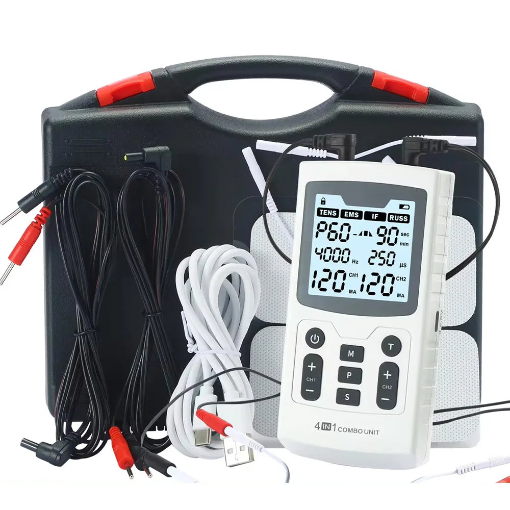 4-in-1 Electric Muscle Stimulator - Professional Recovery & Pain Relief JRW-600 WH Ruck2Rise Sc4e7a2e2774549b09a26dfdb53e502c1J
