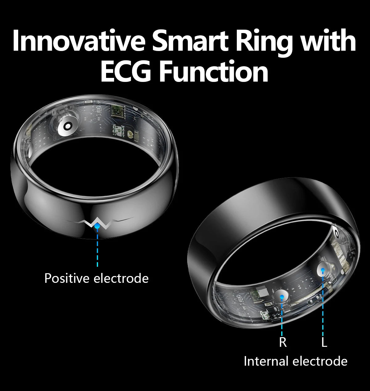 AI ECG Smart Ring - Advanced Health Monitoring You Can Wear Ruck2Rise Sc8b7f754a4764f4b92f7990c9b0ea63aB