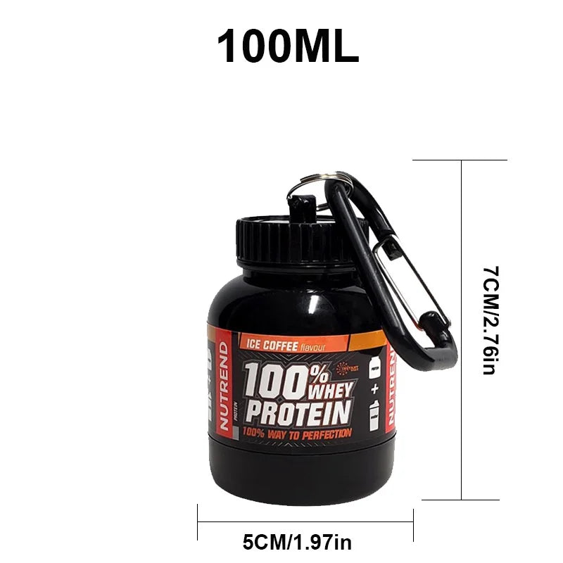 Portable Protein Container - Single-Serve Supplement Storage 100ML C Ruck2Rise Se3f1d94dcdda4ad2af09be690623f37dv