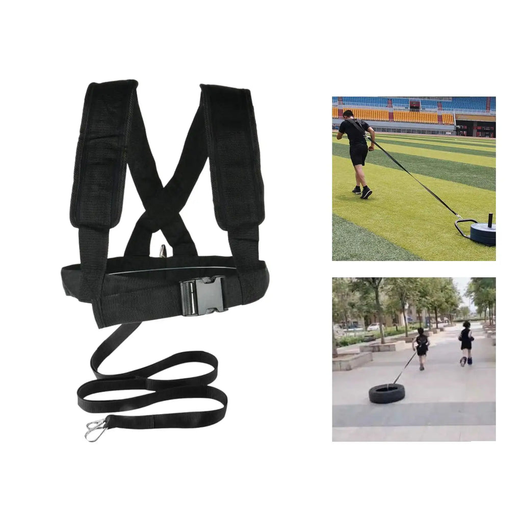 Sled Harness Football Workout Equipment Adjustable Trainer of Speed Straps Ski Safety Belt Resistance Vest Sled Harness Ruck2Rise Se6bbfc841e544a308f4724b91a0dfff0Y
