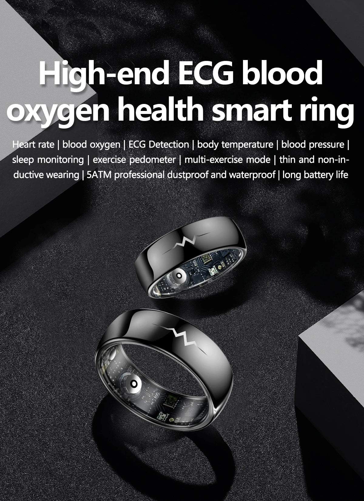 AI ECG Smart Ring - Advanced Health Monitoring You Can Wear Ruck2Rise Sfc9f294d64124b06b395107badfbbc43U