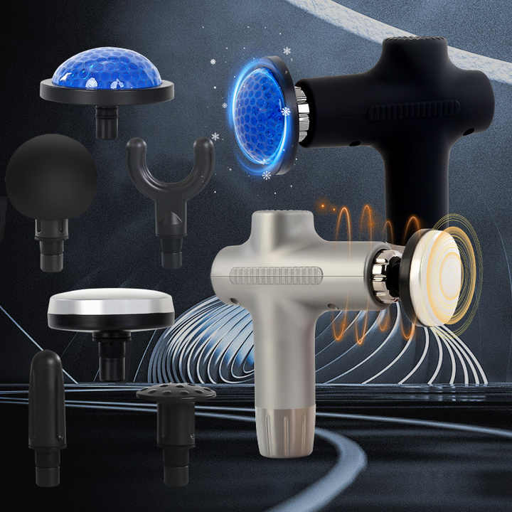 NNEDSZ Sliver Mini 4-Head Deep Tissue Massage Gun Sports & Fitness > Exercise, Gym & Fitness > Gym Equipment & Accessories NNEDSZ V888-ELOSUNG13468-211745-03