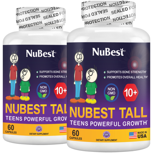 NuBest Tall 10+, Powerful Growth Support for Teens (60 Capsules) Vitamins Ruck2Rise nubesttall10-2pack_2e3b85ae-5ed4-4a5f-ad67-02f2ff471ef8