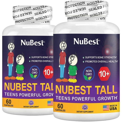 NuBest Tall 10+, Powerful Growth Support for Teens (60 Capsules) Vitamins Ruck2Rise nubesttall10-2pack_9de184be-22a0-490e-b579-eb325641bf92