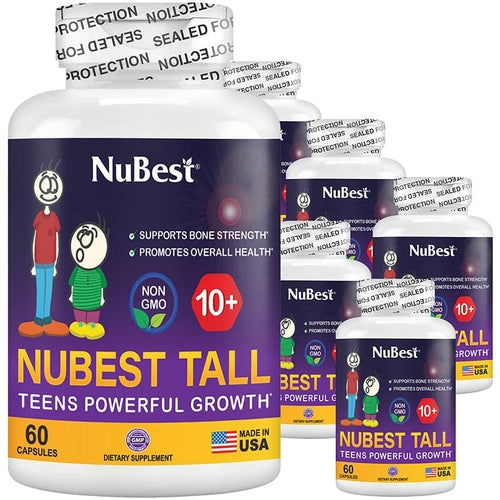 NuBest Tall 10+, Powerful Growth Support for Teens (60 Capsules) Vitamins Ruck2Rise nubesttall10-6pack_27ab74ba-8c6c-4753-b8aa-7daa870987b6