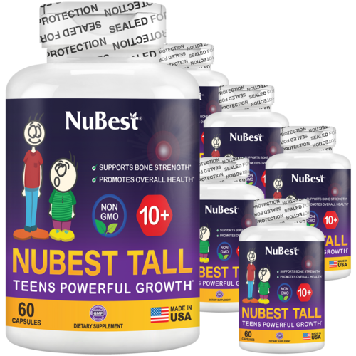 NuBest Tall 10+, Powerful Growth Support for Teens (60 Capsules) Vitamins Ruck2Rise nubesttall10-6pack_356d0565-0870-43a3-9b77-685d0dfa74ff