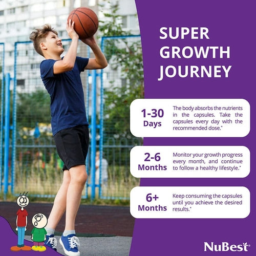 NuBest Tall 10+, Powerful Growth Support for Teens (60 Capsules) Vitamins Ruck2Rise nubesttall10-slide-05-26042023